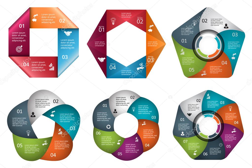 Vector circle element for infographic.
