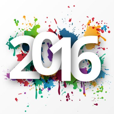 Happy 2015 new year with  spray paint.