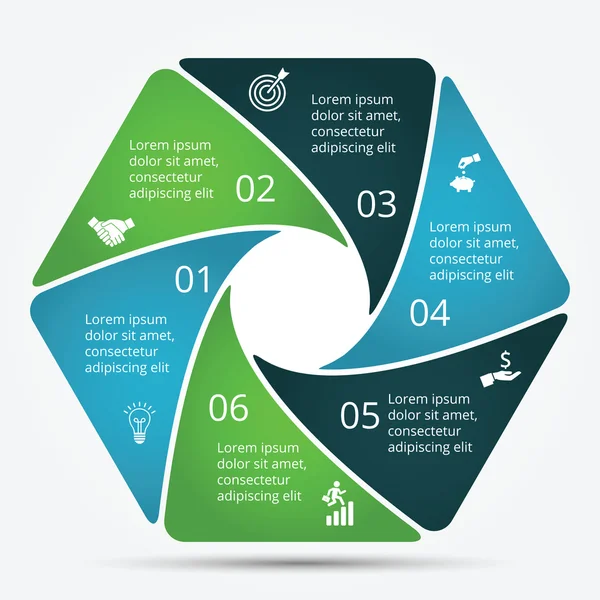 Modello di progettazione infografica vettoriale. — Vettoriale Stock