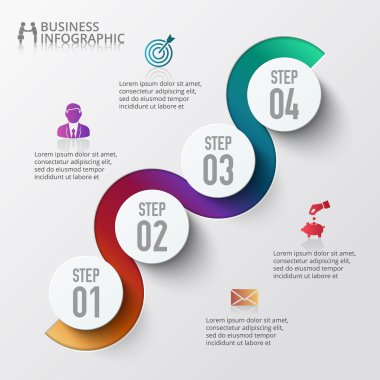 Infographic tasarım şablonu ve pazarlama simgeler.