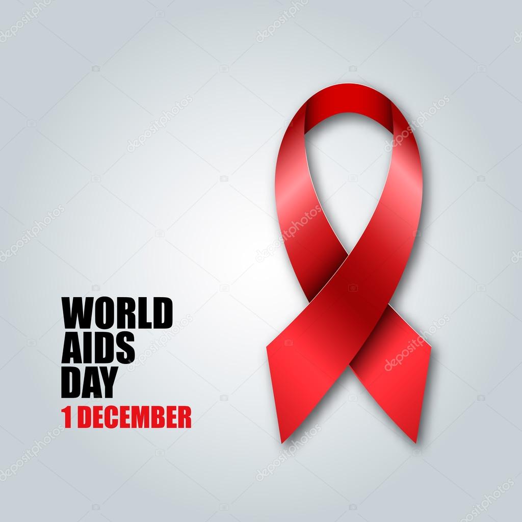 World Aids Day concept. Red ribbon.