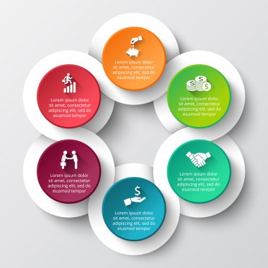 Vektör bilgi tasarım şablonu.