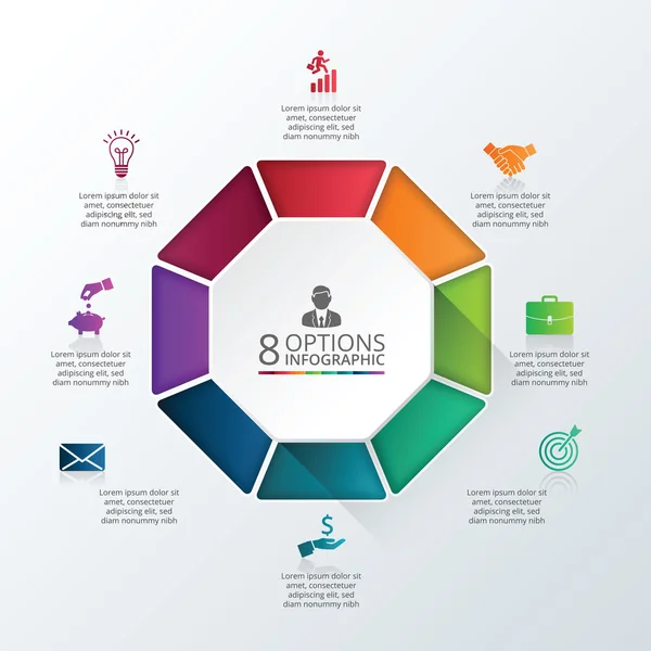 Plantilla de diseño de infografía vectorial . — Archivo Imágenes Vectoriales