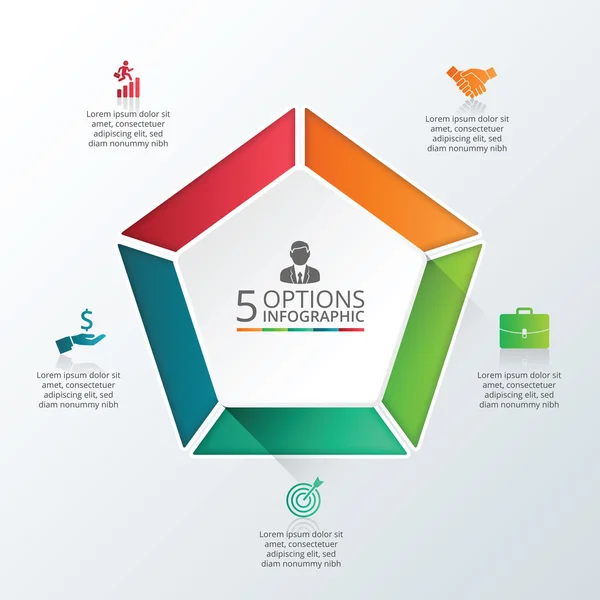 Modello di progettazione infografica vettoriale. — Vettoriale Stock