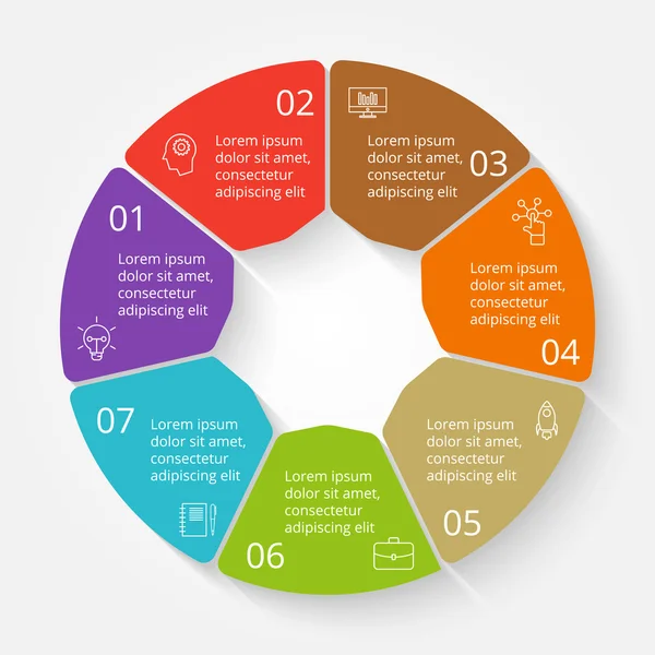 Modelo de design infográfico vetorial . — Vetor de Stock