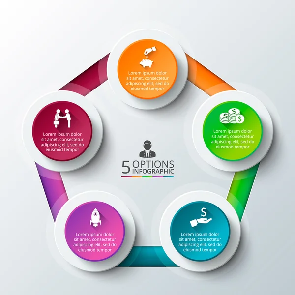 Vector cirkel infographic. — Stockvector