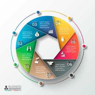 Vector infographic design template. clipart