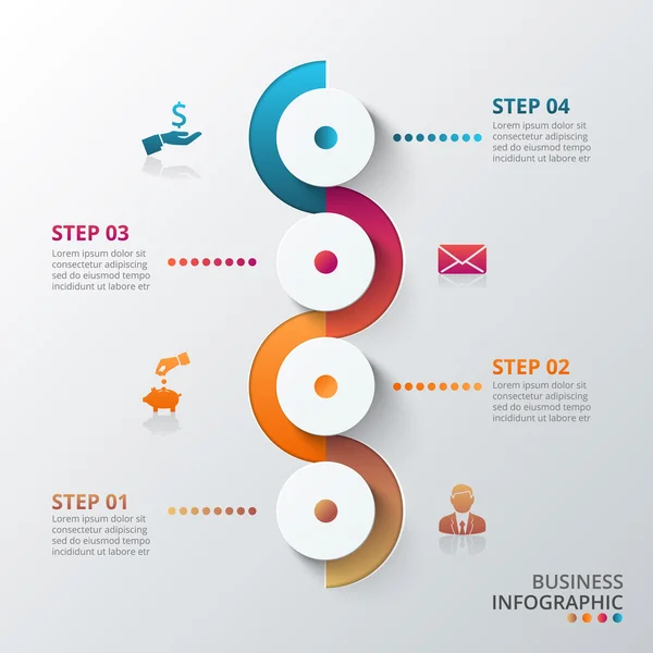 Bannière d'options d'infographie vectorielle . — Image vectorielle