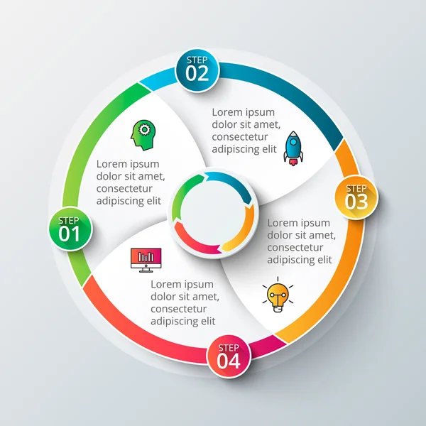 Modelo de design infográfico vetorial . —  Vetores de Stock