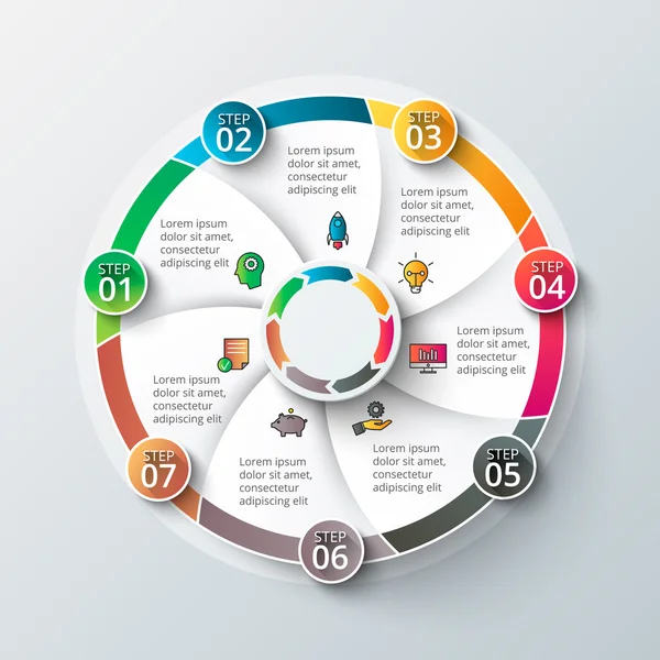 Modèle de conception infographique vectorielle. — Image vectorielle