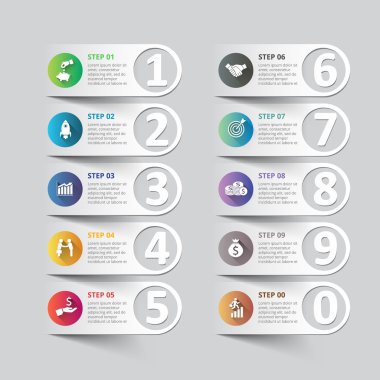 Infographic için vektör öğesi.