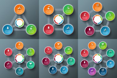 Infographic için vektör daire ögesi.