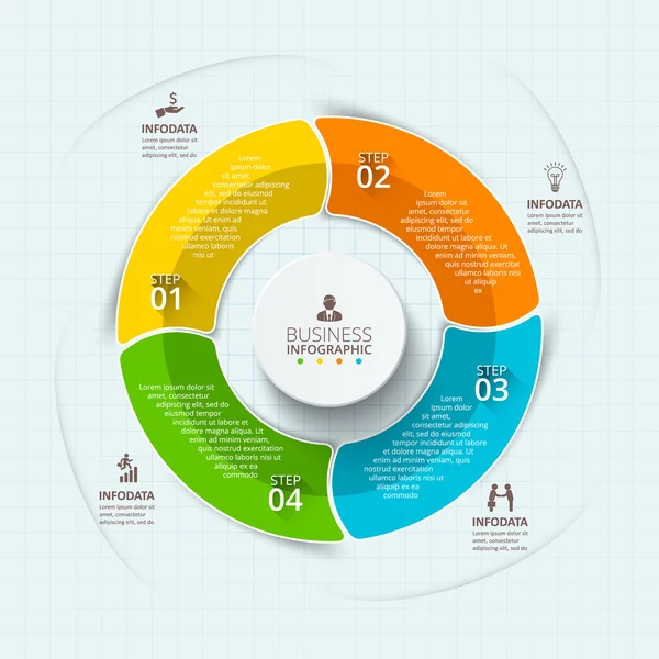 Modello di progettazione infografica vettoriale. — Vettoriale Stock