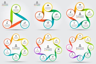 Infographic için vektör daire ögesi.