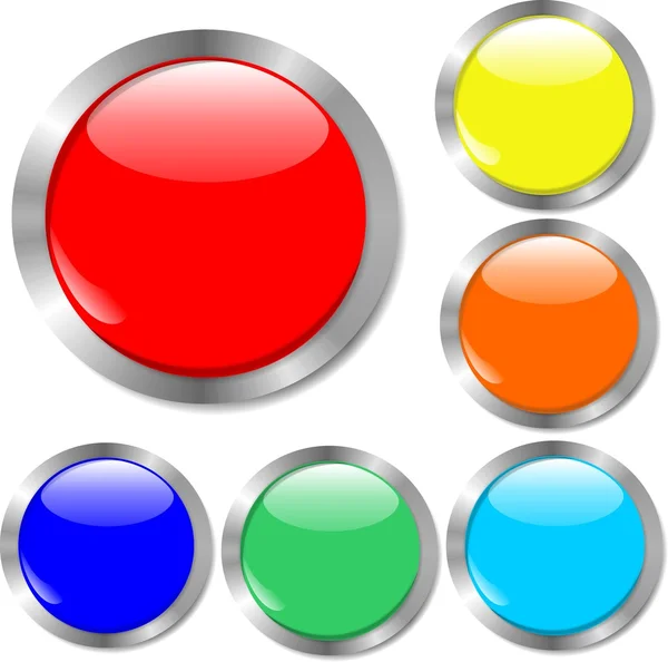 Icons 3D multicolor — Stockový vektor