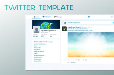 Twitter sayfa şablonu