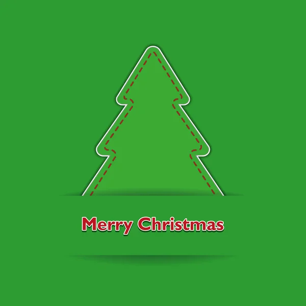 Kerstboom Applique Vector Achtergrond Vector Omslag Voor Een Boek Tijdschrift — Stockvector