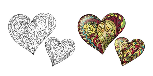Vector Zenteling Heart Arabic Ornament Mandala Style — Stock Vector