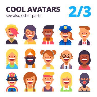 Cool avatarlar kümesi. 2 / 3. Ayrıca diğer bölümleri bkz:.