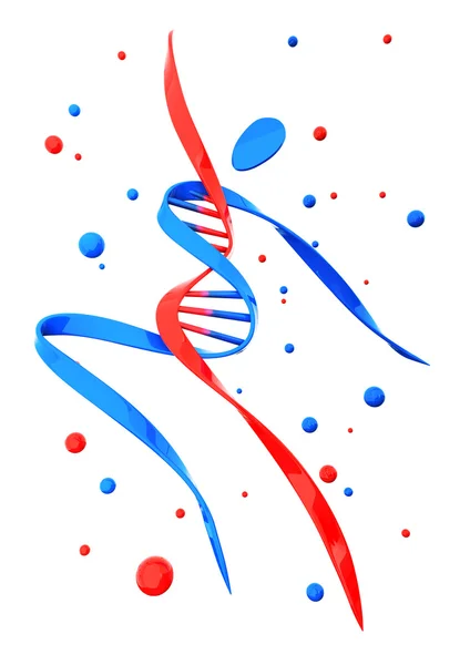 Молекула ДНК у формі людини — стокове фото
