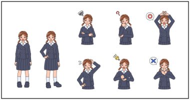 Küçük kızların çeşitli tepkileri.