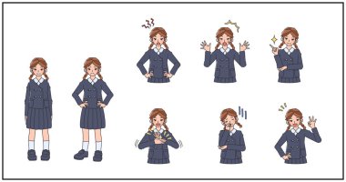 Küçük kızların çeşitli tepkileri.