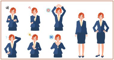 Bir kadının çeşitli tepkileri.