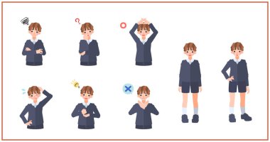 Küçük bir çocuğun çeşitli tepkileri.