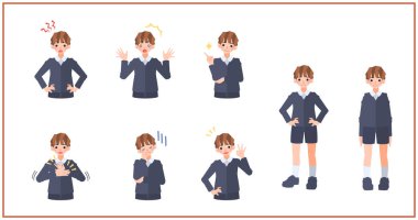 Küçük bir çocuğun çeşitli tepkileri.