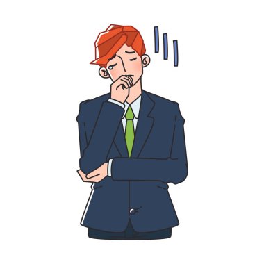 Takım elbiseli bir adamın tepkisi