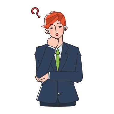 Takım elbiseli bir adamın tepkisi