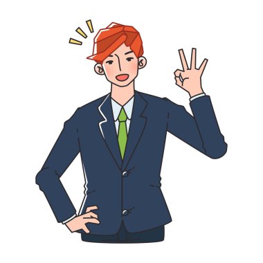 Takım elbiseli bir adamın tepkisi