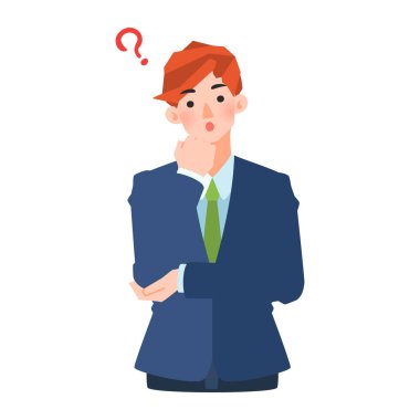 Takım elbiseli bir adamın tepkisi