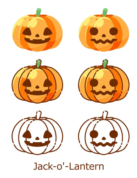 Halloween Jack Lantern Illustration — Stock Vector