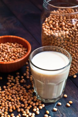 soya sütü ve fasulye