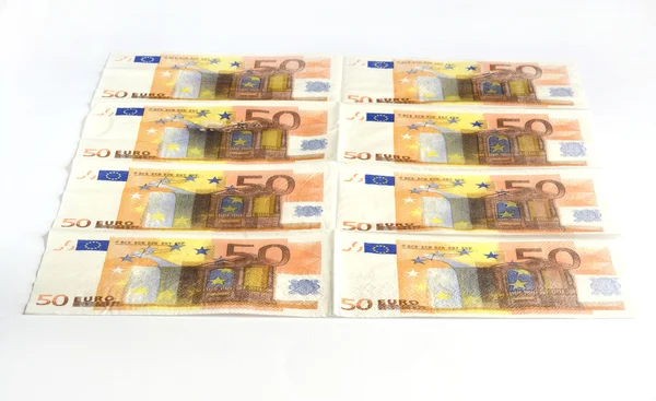 Muchos billetes en euros diferentes — Foto de Stock