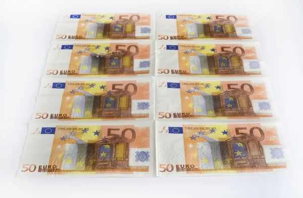 Muchos billetes en euros diferentes — Foto de Stock