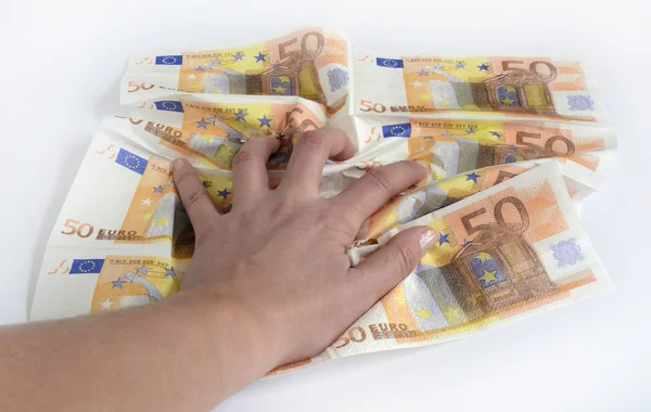 Birçok farklı euro banknot