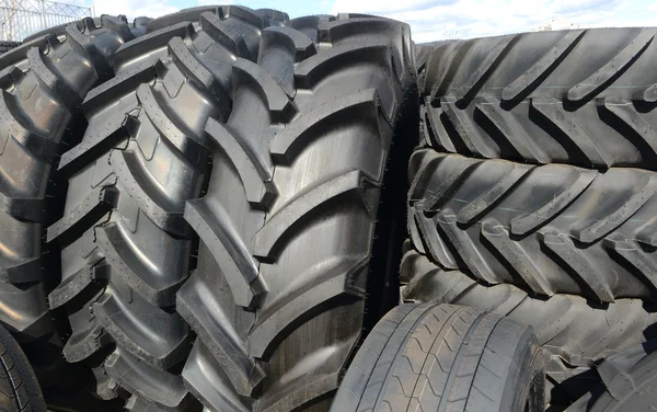 Tires stacked in a yard on April 2, 2015 in Sofia, Bulgaria — Stock Photo, Image