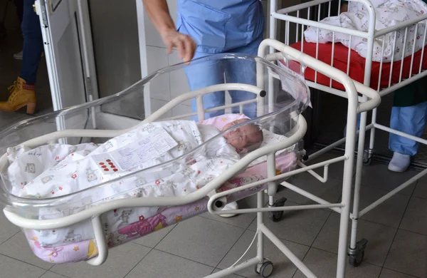Sofie, Bulharsko - 8 ledna 2016: Neidentifikovaný Novorozenci v porodnici v Sofii — Stock fotografie
