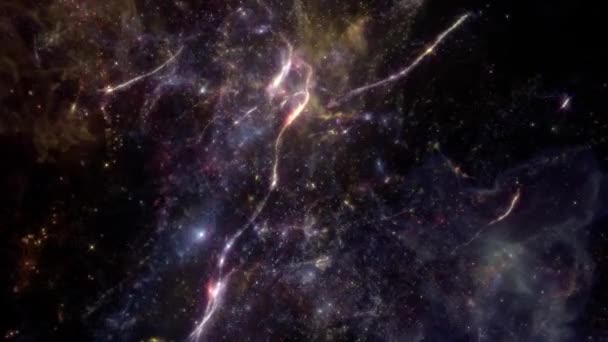 Terbang melalui nebula menakjubkan dan bidang bintang (Seamless Loop, 30FPS, ProResHQ ) — Stok Video