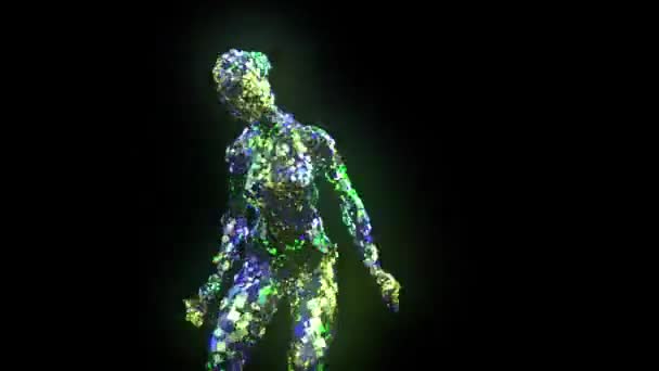 Fille de tinsel danse disco 03. Boucle sans couture avec alpha mat .