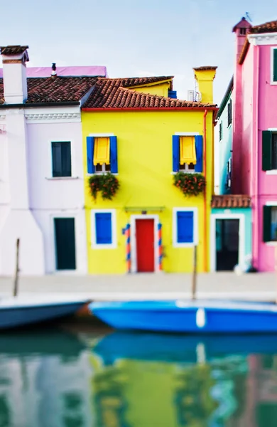 Foto del turno de inclinación de la isla de Burano — Foto de Stock