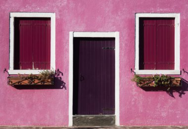Colorful geometry photo of a house in Burano island