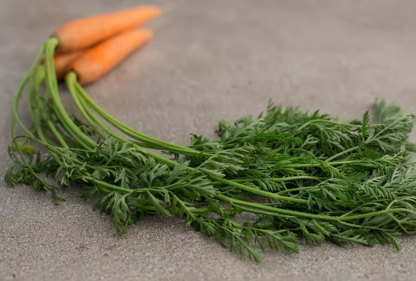 Three carrots on the stone background — ストック写真