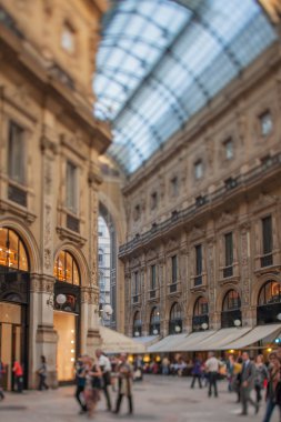 Tilt shift Fotoğraf Galerisi Vittorio Emanuele II, Milano, İtalya