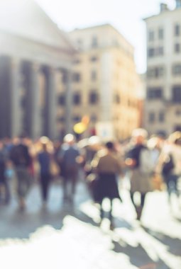 Pantheon, Rome yakın kişi yürüme bulanık kalabalık
