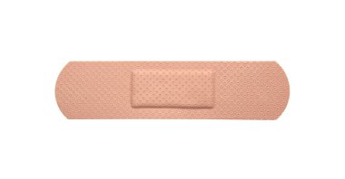 Tıbbi yapıştırıcı beyaz arka planda izole edilmiş.