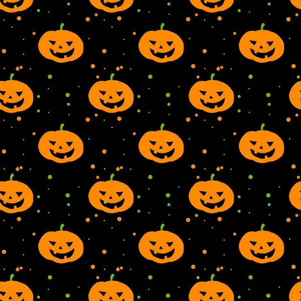 Halloween płynny wzór. Dynia na czarnym tle. Koncepcja Halloween — Zdjęcie stockowe