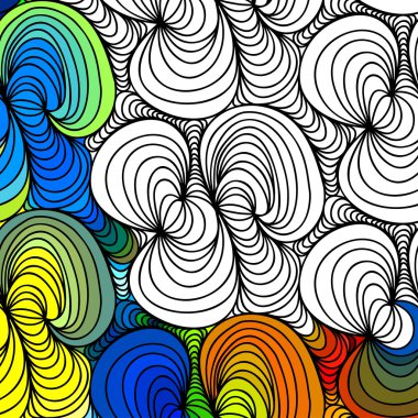 Vektör soyut sorunsuz fantezi desen elle çizilmiş süsler